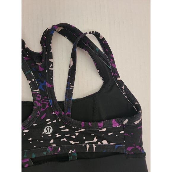 Lululemon Sport BRA Womens Sz 4 Strappy Racer Back Multicolor - Picture 5 of 7